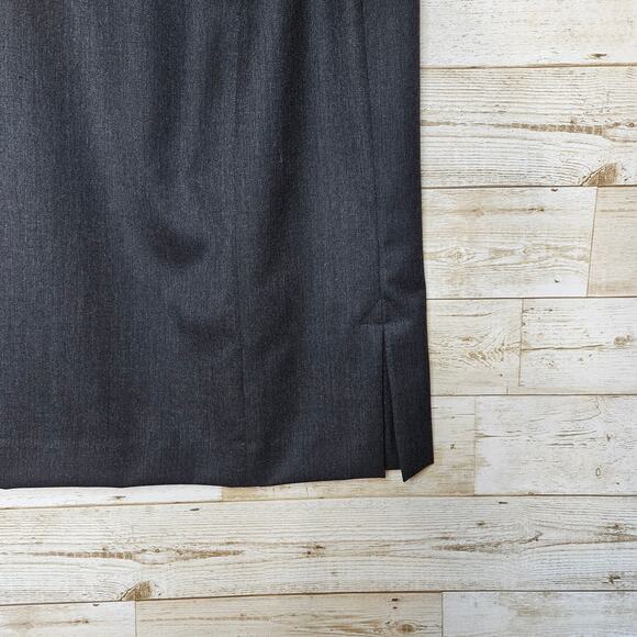 Pendleton Wool Pencil Skirt Kick Pleat Gray Lined Office Professional Size 12 - Picture 9 of 12